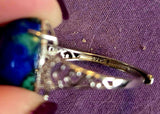 Sterling Silver Azurite Crystal Adjustable Ring 💍💎✨💠
