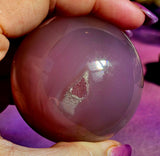 Dyed Pink Agate Crystal Sphere ✨🩷😍🔮🌸