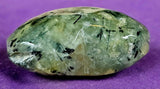 Prehnite w/Black Tourmaline & Vugs Crystal Puffy Heart 💚✨🤩🖤