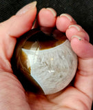 Black Agate Crystal Sphere ✨🤍🤯😍🔮🖤