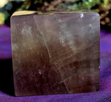 LG.. Banded Rainbow Fluorite Crystal Floating Cube 💜✨🌈🤍