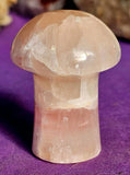 Strawberry Banded Calcite Crystal Mushroom ✨🍄🍓