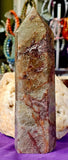 LG. Rutilated Smokey Quartz w/Red Hematoid Veins Crystal Tower 😍🤯✨🤍💠💎🌬️💨❤️