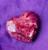 ✨RARE✨ Red Peach Blossom Jasper Crystal Puffy Heart 💕🍒♥️✨🩷💗