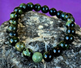 Kambaba Jasper Crystal Stretch Bracelet ✨📿💚🖤