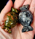 Unakite & Larvikite Crystal Candy Carvings 🍭🍬🍫