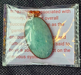Oval Amazonite Crystal Necklace in Copper Pendant ✨📿💙🌊