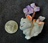 Winking Nine Tails w/Wire Wrapped Amethyst Crystal Tree 🌳🦊🔥