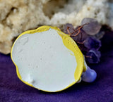 Sleeping Unicorn on Yellow Cloud w/Wire Wrapped Amethyst Crystal Tree ✨🌳💜🦄💛☁️