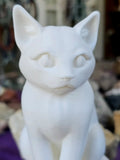 LG. 3D Printed Cat Perched on Skull Decor