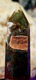 Red Moss Agate Crystal Tower 💚✨❤️🤍