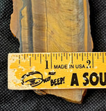 LG. Tigers Eye Lapidary Grade Partially Polished/Raw Crystal Slab 👁️✨🤩🐅🐯⚜️