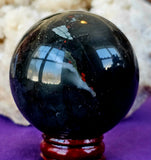 Polished Bloodstone Crystal Sphere ✨🔮🩸🩶⚜️