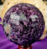 Lepidolite Crystal Sphere 🔮✨💜🌸🌌🦄