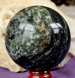 Green Jasper Crystal Sphere 💚🍏🖤