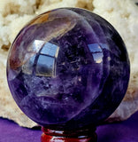 Chevron Amethyst Crystal Sphere #2 💜✨🤍