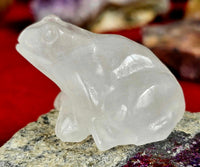 Clear Quartz Crystal Frog Figurine 🐸