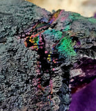 LG. Raw ridescent Rainbow Turgite Crystal Mineral Specimen 🤯🤩✨🌈🖤🤍