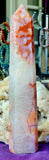 LG. Red Flower Agate Crystal Tower ❤️🌸🩷✨