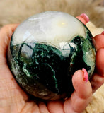 LG. Tree Agate Crystal Sphere 💚✨🤩🔮🌳🤍