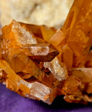 MD. Raw Iron Coated Quartz Crystal Cluster ✨🧡🧇🤩