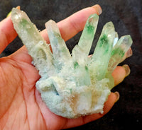 Lab Grown Green Crystal Phantom Quartz Crystal Cluster ✨💚🧪🧫