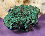 Raw Malachite w/Azurite Crystal Specimen 💚✨🤩🤯💙