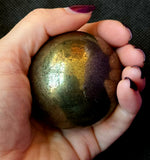 Solid Pyrite Crystal Sphere 🔮✨⚜️
