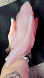 XXL Rose Quartz Crystal Lizard Sculpture 🌹✨💎🦎🩷