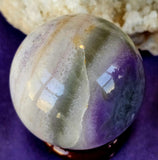 Silky Fluorite Crystal Sphere 💜🔮💚🤍✨