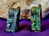 Rainbow Titanium Bismuth Praying Buddha Figurine 🧘‍♀️✨🕉️🙏💚💙