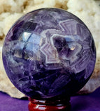 Chevron Amethyst Crystal Sphere #2 💜✨🤍