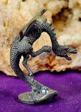 Antique Vintage Pewter Soaring w/Crystal Ball  🔮✨💜🐲🐉