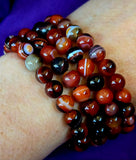 Sardonyx Crystal Stretch Bracelet ❤️📿✨🖤