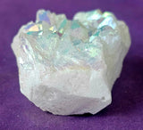 Raw Aura Coated Snow Quartz Crystal Cluster 💎✨❄️🌨️🌈