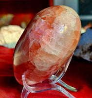 XXL Rose Calcite Crystal Puffy Heart 💕🌹🩷🌸🌷