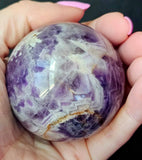 Chevron Amethyst Crystal Sphere #2 ✨🤍🔮💜☪️