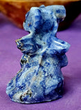 Blue & White Aventurine w/Black Obsidian Eyes Crystal Dragon Sculpture 💙💠🌊🐲🐉