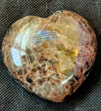 MD. Brown Larvikite Crystal Puffy Heart 💙✨🤩🟤🤎