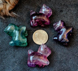 Assorted Fluorite Crystal Kitty Cat Figurine 😺😍🥹🐈💜🩷💚🐈‍⬛🐾