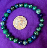 Azurite, Chrysocolla, & Malachite Crystal Stretch Bracelet ✨📿💚💙🩵✨