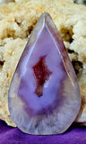 Dyed Pink Agate Crystal Tear Shaped Freeform ✨🩷