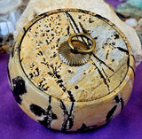Exquisite MD. Picture Jasper Crystal Bowl w/Lid 🖼️