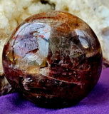 Red Hematoid aka Fire Quartz Crystal Palmstone ✨🤩🌈🔥