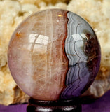 Amethyst & Agate Crystal Sphere # 3 ✨🔮💜💎