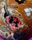 ✨RARE✨ Partially Raw/Polished Fire Agate Crystal Sphere 🔮🤩🤯🥵🌹🔥