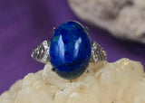 Sterling Silver Azurite Crystal Adjustable Ring 💍💎✨💠