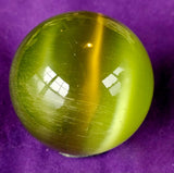 Peridot Olive Green Cats Eye Crystal Sphere 💚🔮✨🫒