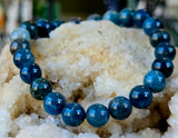 Blue Apatite Crystal Stretch Bracelet 📿✨ 💙🔵