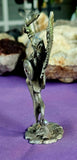 Vintage Pewter Winged Valkyrie Figurine w/Crystals